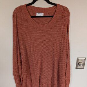 Burnt Orange Old Navy Waffle Knit Sweater Womens Plus 3XL